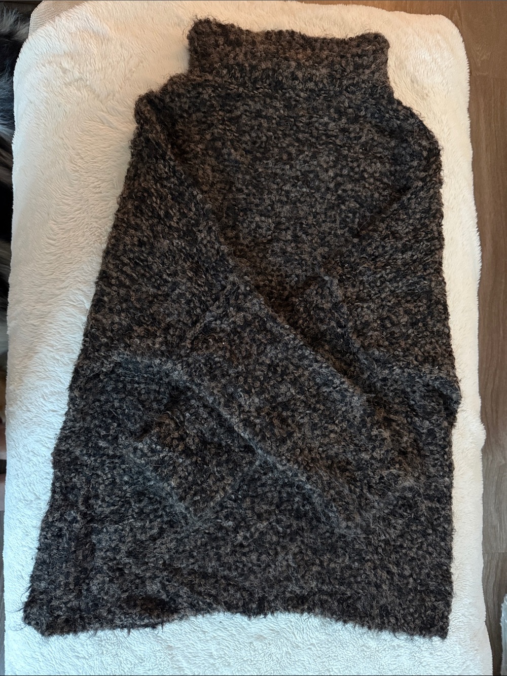 Free People Black Faux Shearling Vest
